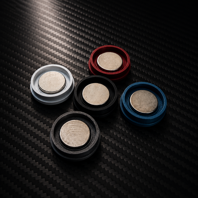 PhantomPlate Replacement Magnet Caps - underside showing N52 neodymium magnets