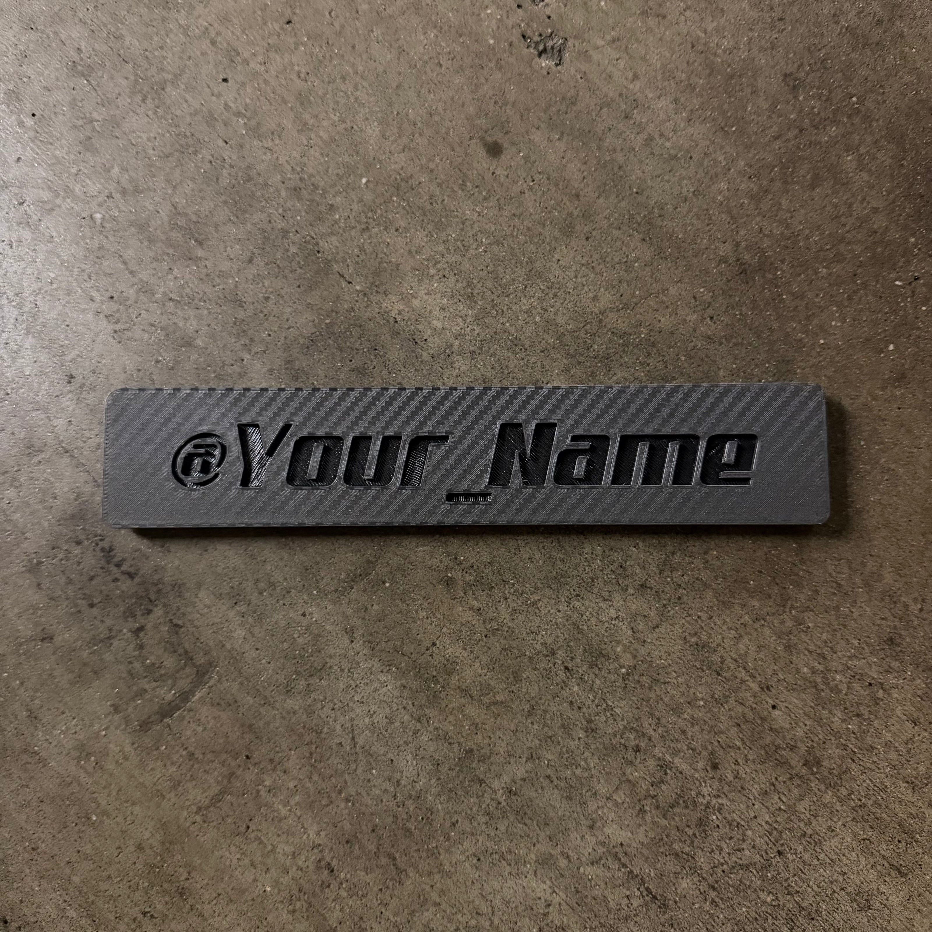 PhantomTag- Customizable Name Plate for PhantomPlate